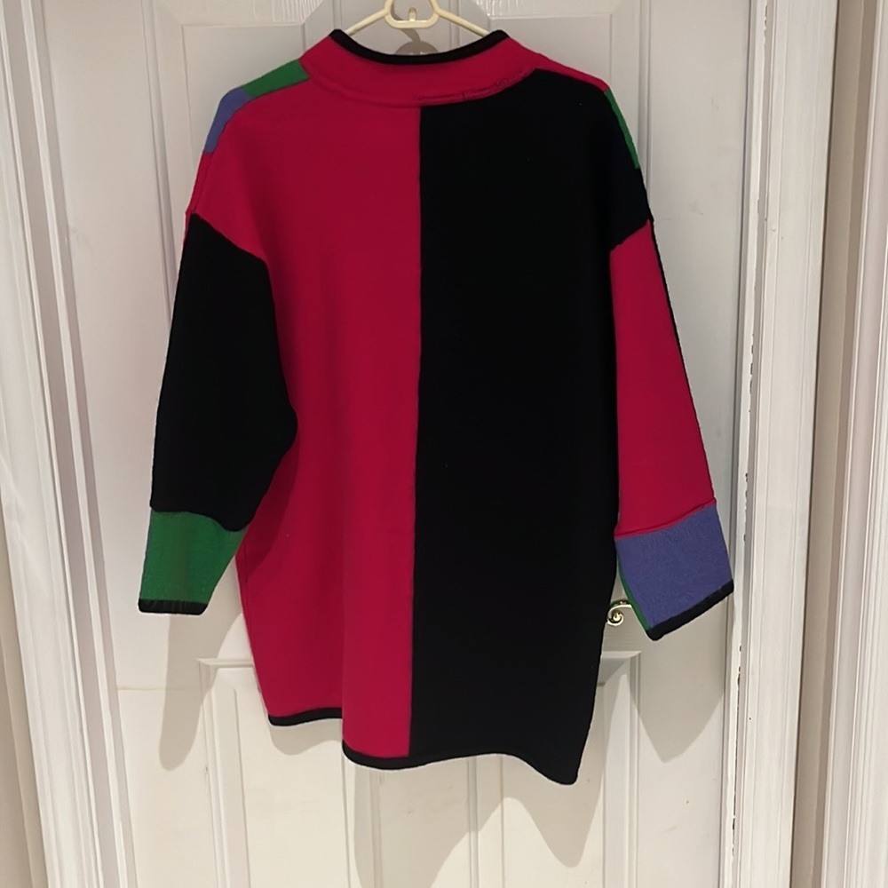 Color block zip up sweater - Picture 2 of 3
